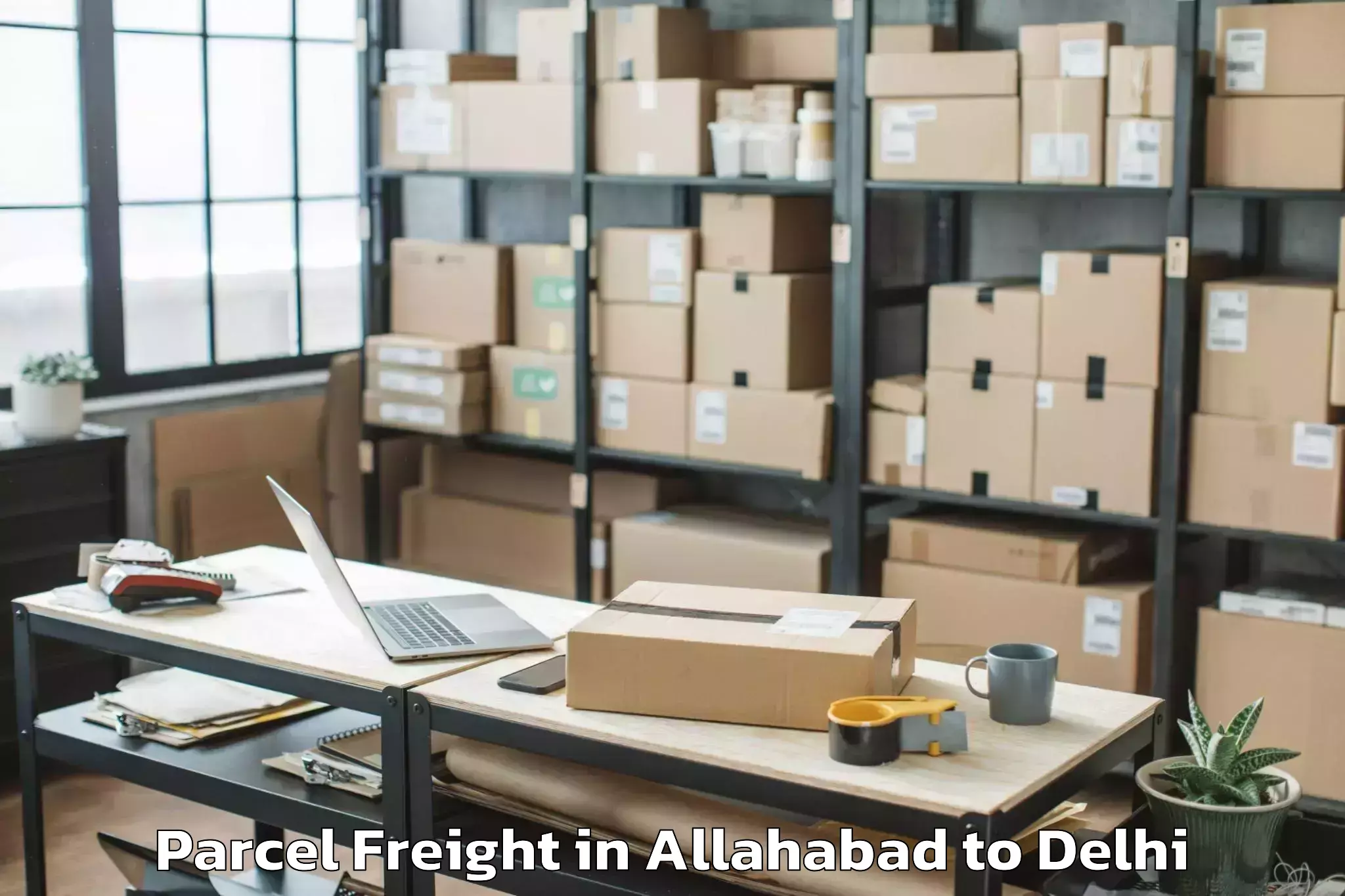 Book Allahabad to East Delhi Mall Parcel Freight Online